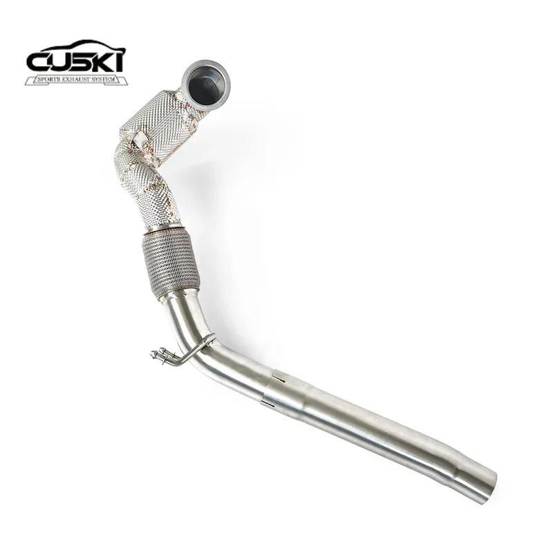 

Stainless Steel Automotive Exhaust Parts fit Volkswagen Golf MK7/MK7.5 GTI 2.0T 2014-2020 Exhaust downpipe with Heat Shield