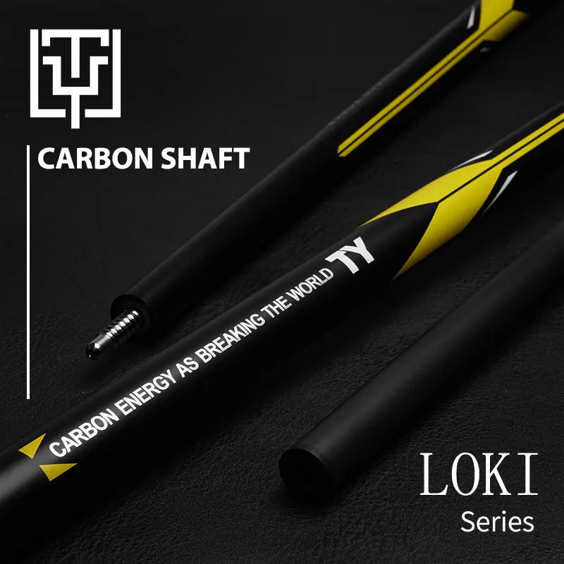 New Arrival Billiards Cue TY Billiard Loki Carbon Fibre Tecnologia Shaft Pool Cue Stick 11mm/12.5mm Center Joint Taco De Billar