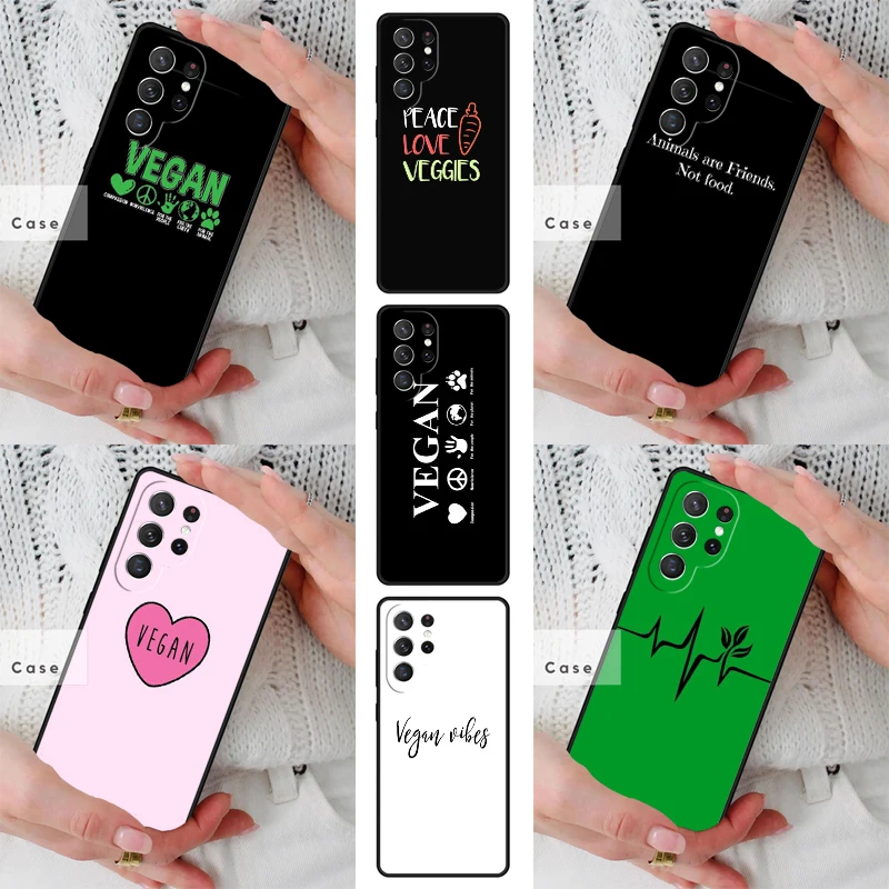 VEGAN VEGGIE TPU Phone Case for Samsung Galaxy S26 S25 S24 S23 S22 S21 S20 Note10 Plus FE Ultra Cover
