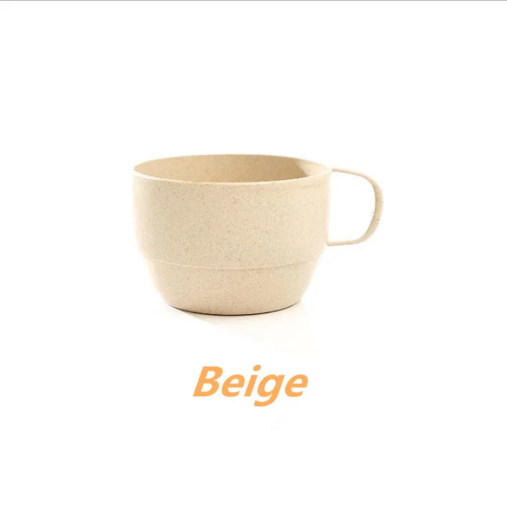 Wheat Straw Milk Cup European Style Coffee Tea Mug Simple Breakfast Drinking Cup Eco-friendly Drinkware