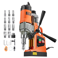 VEVOR 11PCs Magnetic Drill Motor 1.6 in 1450W Boring Diameter 850RPM Speed 2810 lbf Portable Electric Mag Drill Press
