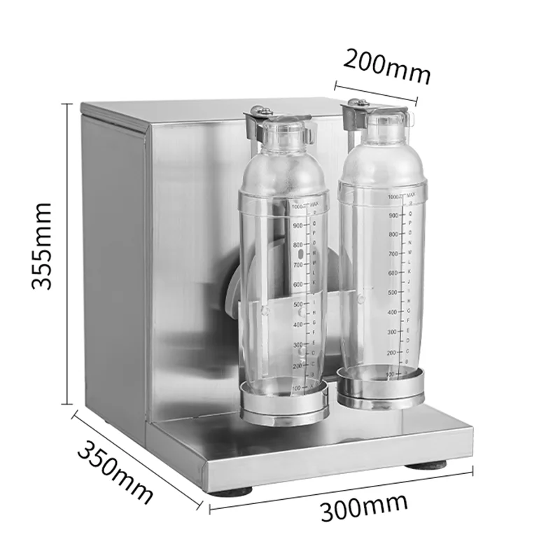 Commercial Boba Shaker Bubble Tea Shaker Double-head Pearl Milk Tea Shaking Machine Stainless Steel Milk Tea Shaker Cup Shaker