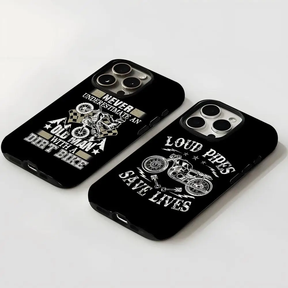 

Motorcycle Cars Man Phone Case New For IPhone 16 15 14 13 12 11 Pro Max X XR XSMax 7 8 Plus Glossy Film Hard PC Cover
