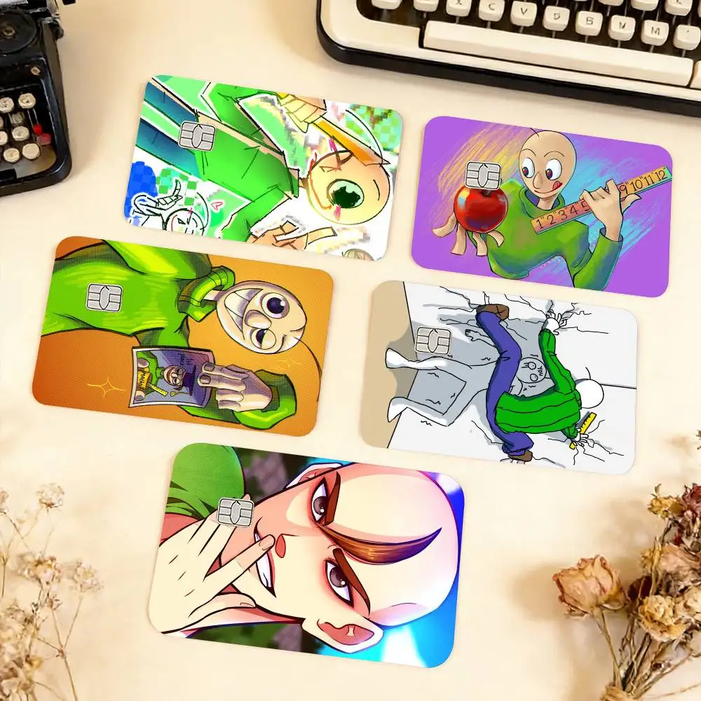 

Game B-Baldi funny Waterproof Film Skin Cover Credit Card Stickers Debit Front Bank Bus Pass