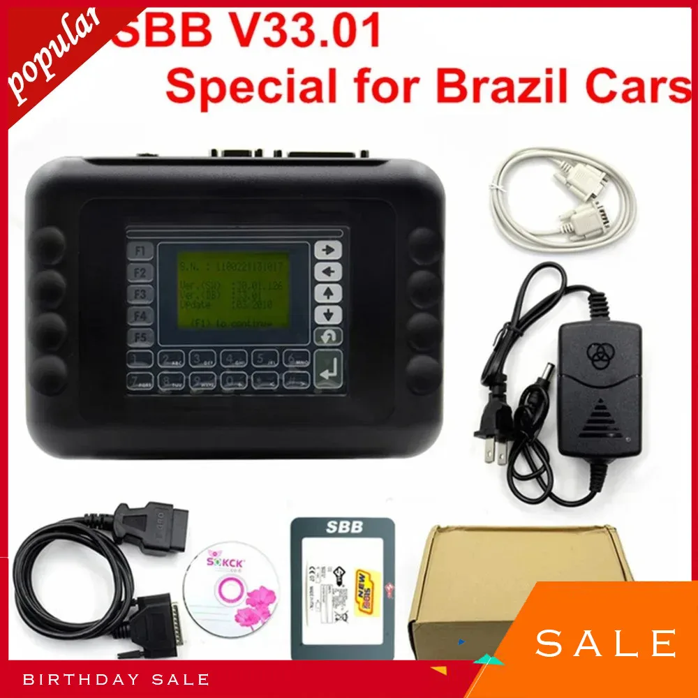 Car Styling Auto Key Programmer V33.01 SBB Key Programmer For Multi-Brands Brazil Car SBB Silca V33.01 More Function Than V33.02