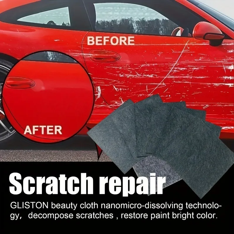 1/5/10PCS Nano Car Scratch Repair Cloth 4x4inch Magic Paint Scratch Remover Polishing Cloth  Auto Body Work Scratch Fixing Tool