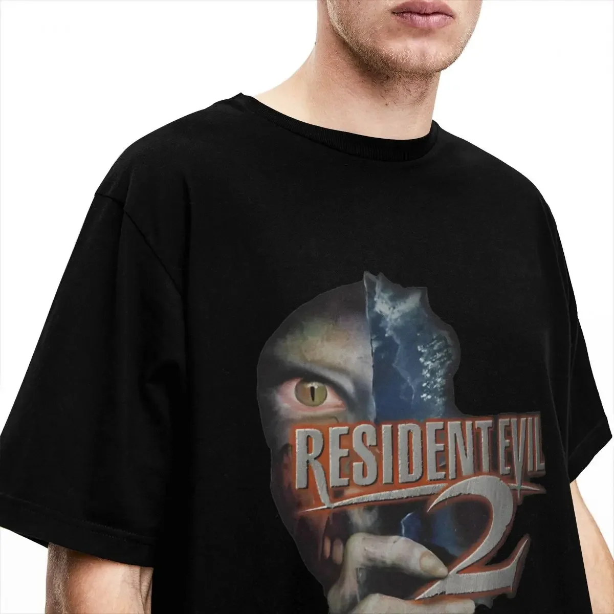 RESIDENTs EVILs 2 T-Shirt Man Classic Poster Streetwear 100% Cotton T Shirts Summer Breathable Harajuku Tee Shirt Oversize Tops image 3