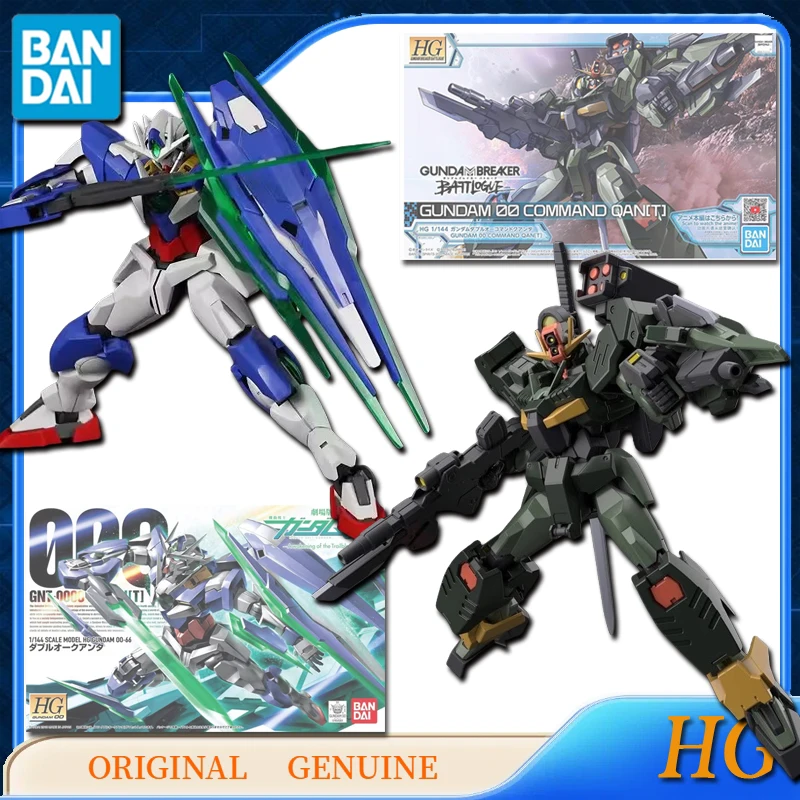 Оригинальные оригинальные экшн-фигурки Bandai HG GUNDAM 00 COMMAND QAN[T] /GNT-0000 аниме, игрушки для мальчиков и девочек, детские подарочные модели, украшения