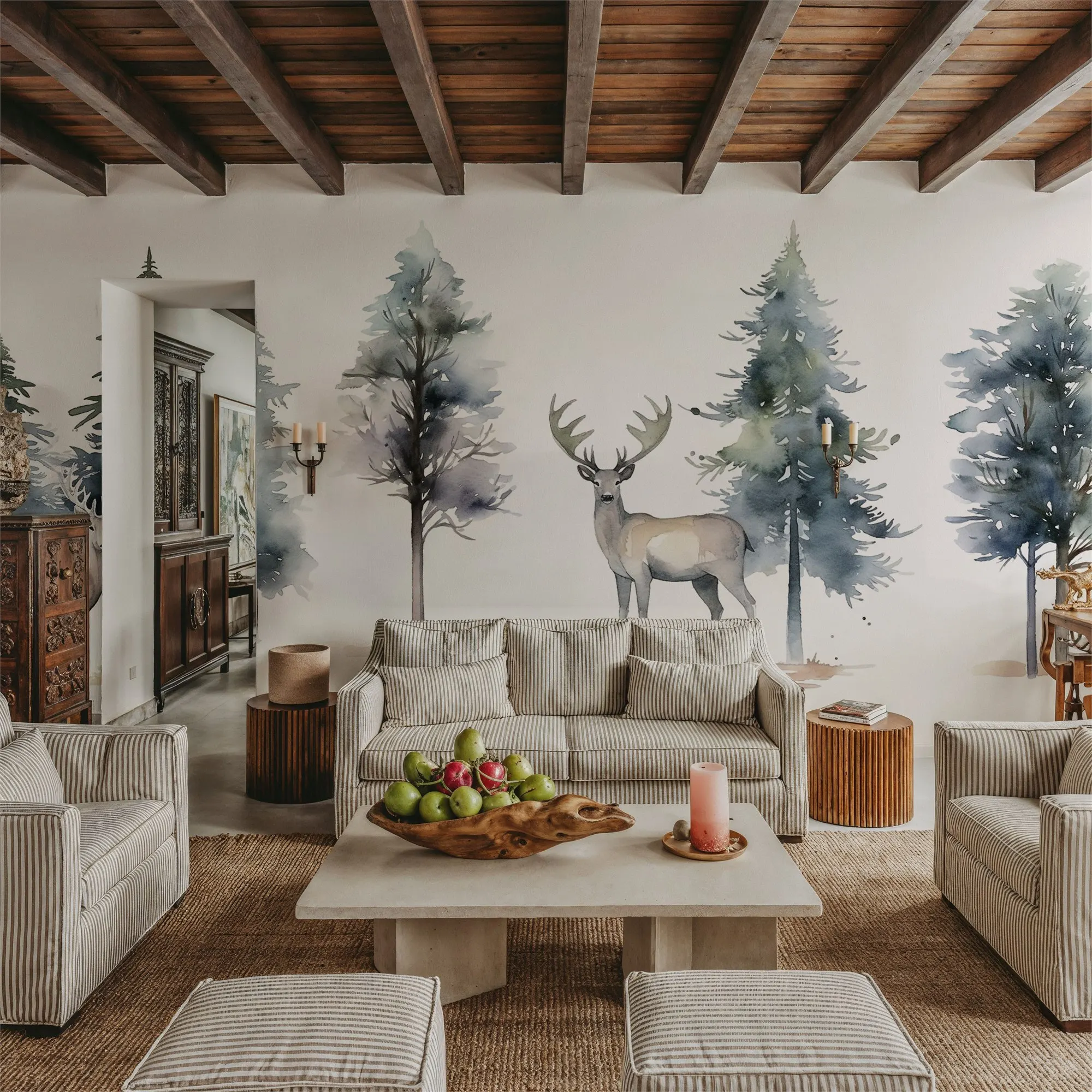 Custom Run for Deer Life Kids Room Wallpaper Large Peel and Stick Mural Wall Decor