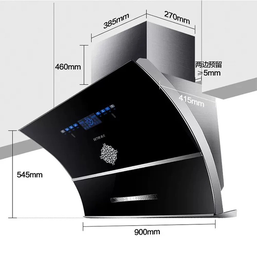 自動吸引付きドレンエクストラクタ,900mm,家庭用,サイドサクション,ホスト範囲,フード
