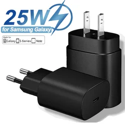 PD 25W Super Fast Charger USB Type C Quick Charging for Samsung Galaxy S24 S23 A54 A53 Ultra Note 10+ 5G Plus Accessories