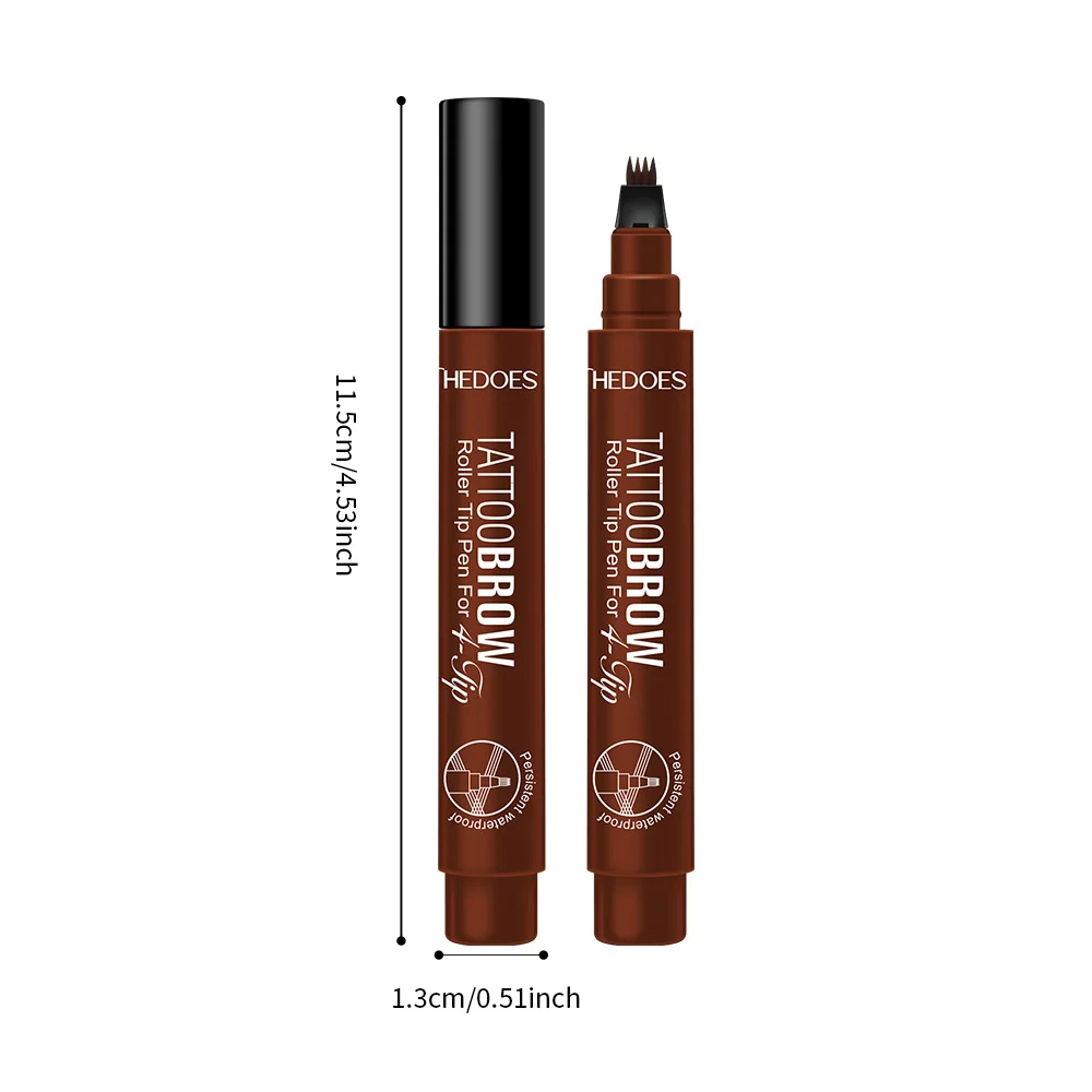 لحية بأربعة محاور، فرشاة، قلم حواجب، ثنائي الغرض مقاوم للماء والعرق، سريع الجفاف في ثانية واحدة