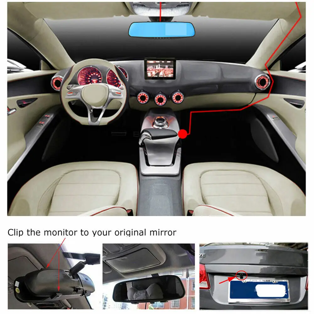 ベストセラー 車載ビデオ ドライブレコーダー 1080p HD デュアルカメラ カーDVR 4.3インチ ダッシュカム カーブラックボックス