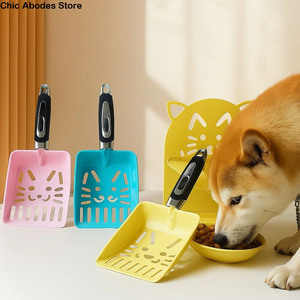 

Stainless Steel Elevated Cat Food Bowl Scientific Neck Brace Non-Slip Cat High Footed Bowl Detachable with Cat Litter Scoop