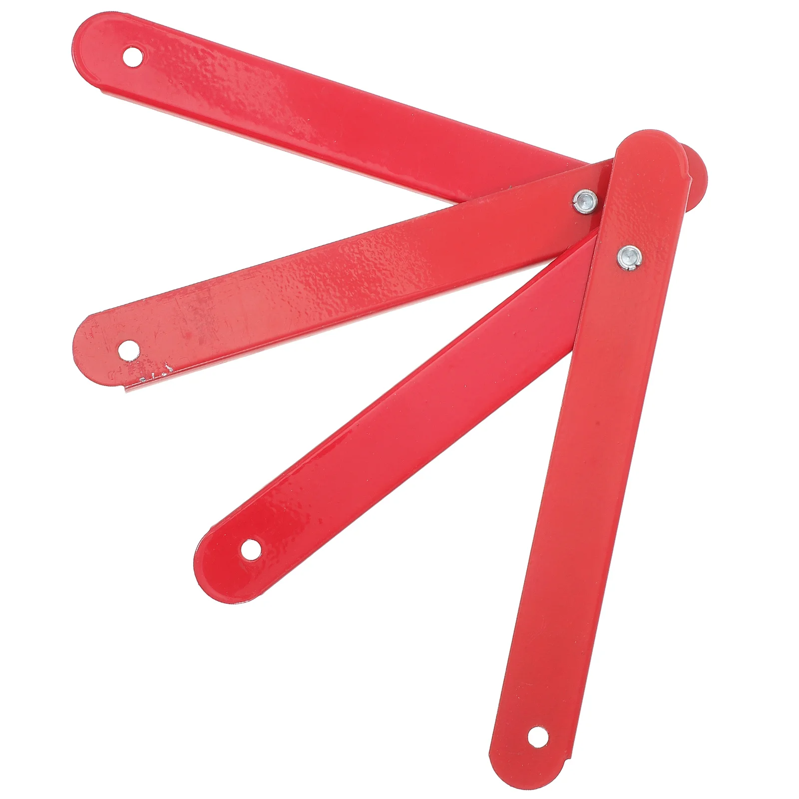 2 Pcs Attic Ladder Support Hinge 31 Hole Spacing Red Powder Coated Pull Rod Easy Install Replace Fold Release Heavy Duty