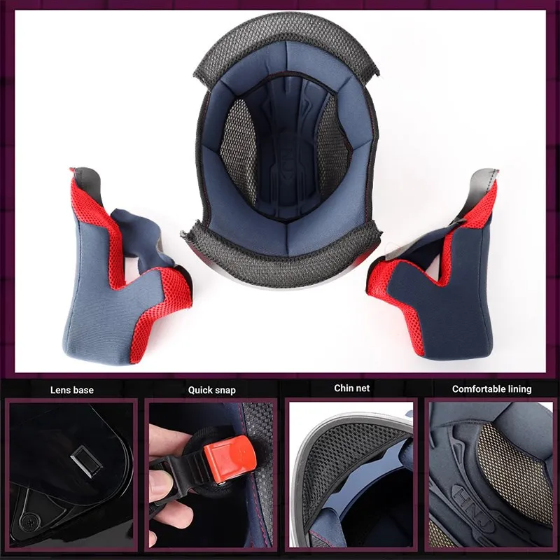 Capacete Casque Moto Helm Wajah Penuh Motor Helm Telinga Moto Wanita Helm Sepeda Motor Kepribadian Helm Telinga Kucing Motocross