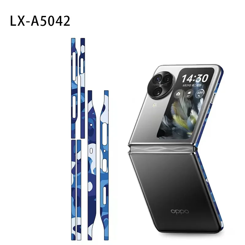 2PCS 3M Colorful Anti-Scratch Phone Sides Sticker Frame Film For OPPO Find N3 Flip Matte Edge Skin For Find N2 Flip image 3