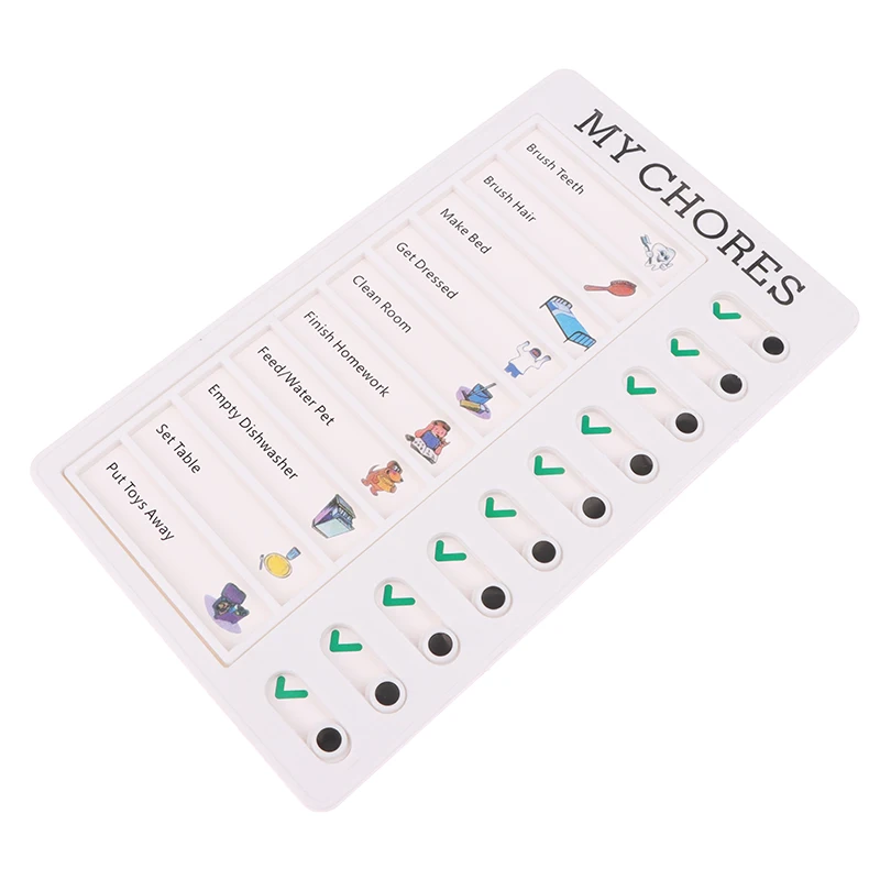 Reusable My Chores Checklist Daily Planner Memo Plastic Board Chore Chart Responsibility Behavior For Kid Self-Discipline Card