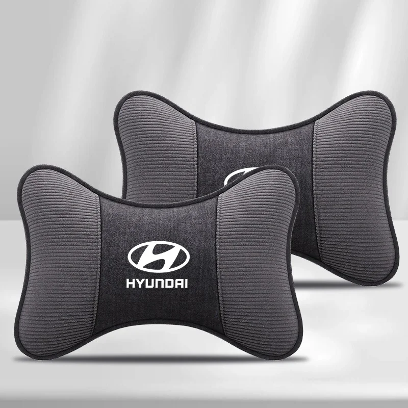 2PCS Breathable Car Headrest Neck Support Seat Pillow Protect Neck For Hyundai i10 i20 Tucson Accent Elantra Santa fe Sonata view 6
