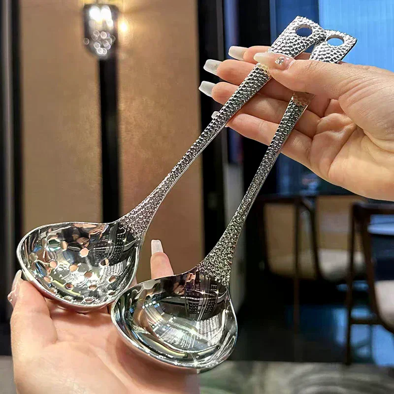 Stainless Steel Deep Soup Spoon Large Capacity Mirror Polished Flatware for Home Kitchen Tableware