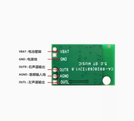 CA-6928 Bluetooth Audio Module 3.3V-6V Audio Digital Power Amplifier Module Board LED Power Bluetooth Speaker Aplifier Module