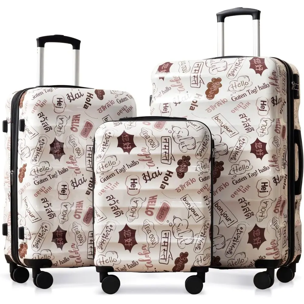 

3-Piece Expandable Hardshell Spinner Suitcases with TSA Lock - Lightweight Carry-On & Checked Luggage Set 20/24/28