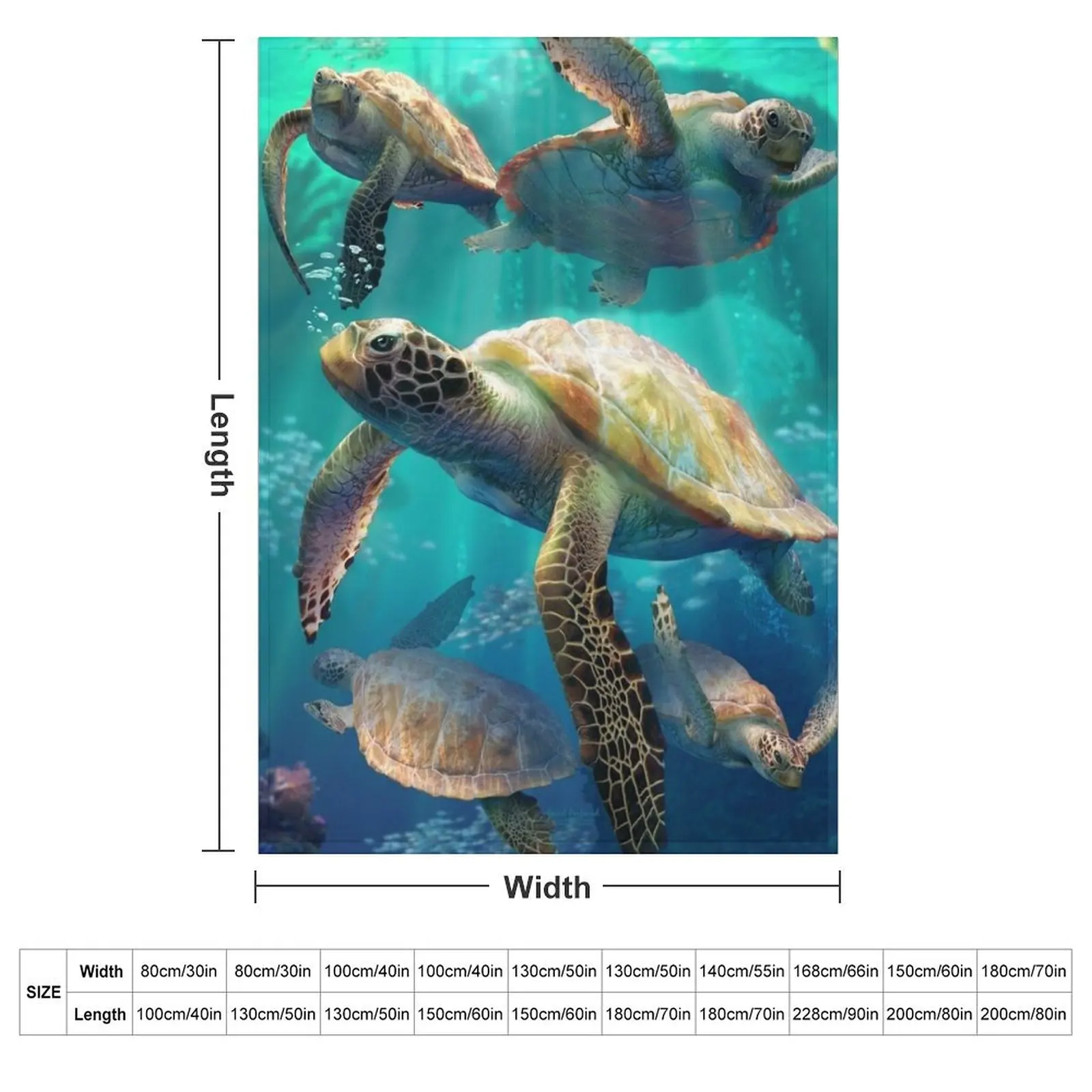 Sea Turtles Throw Blanket Bed linens For Baby christmas decoration Blankets