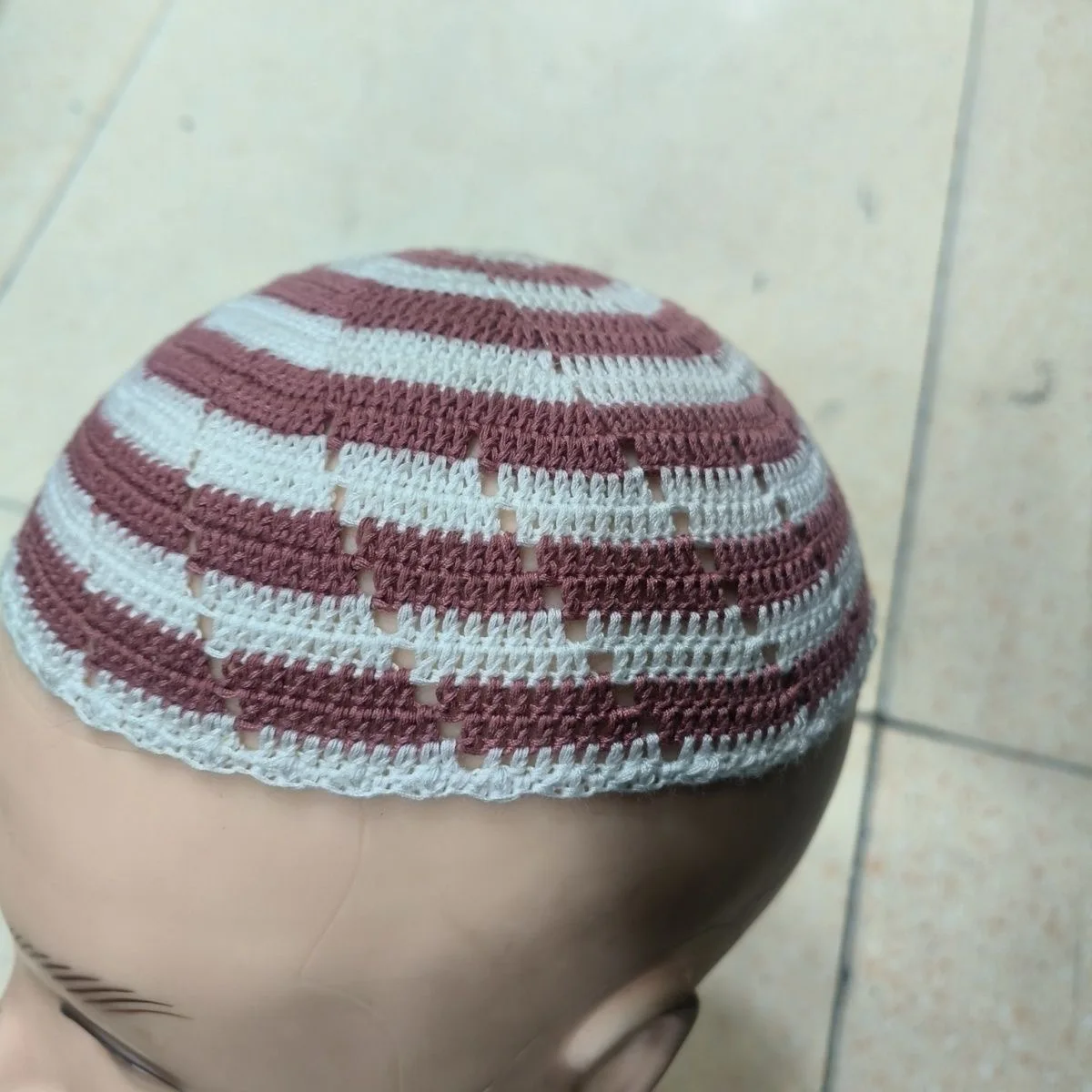 Muslim Caps For Children Men Clothing Skull Prayer Hat  Knitted Mesh Kufi Kippah Islamic Saudi Arabia Jewish Summer 0799 view 4