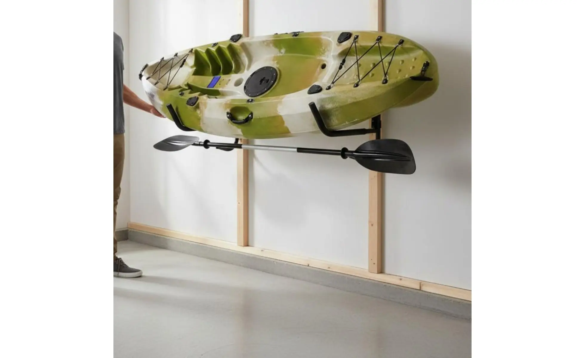 Rotating Kayak Rack Detachable Paddle Boat Wall Hanger Kayak Wall Mount Sturdy Paddle Boat Hanger Scratch Resistant for Garage