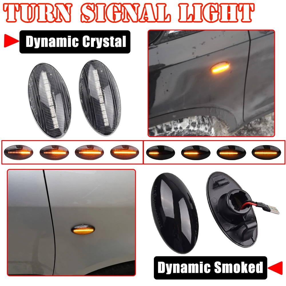 LED Car Dynamic Side Marker A Pair For Suzuki Swift Jimmy Vitara SX4 Alto Turn Signal Light Flowing Water Light Blinker Light