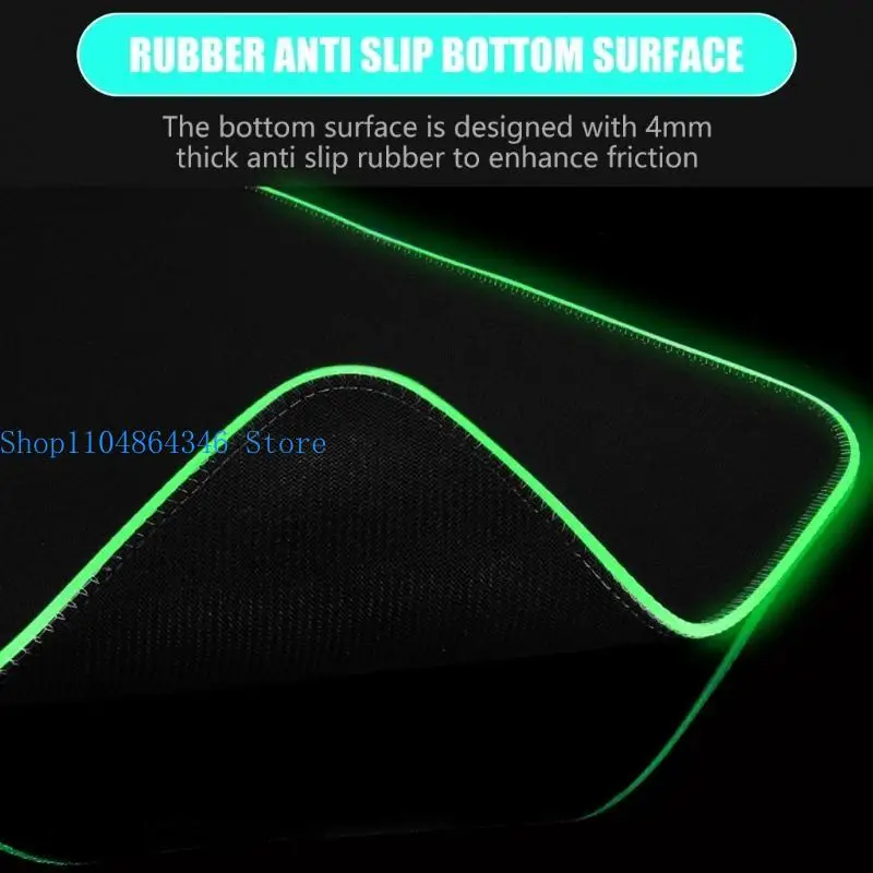 

652F LED LED Mouse Mat Water Resistant LED Mousepad Mat Pad for Home Office Use