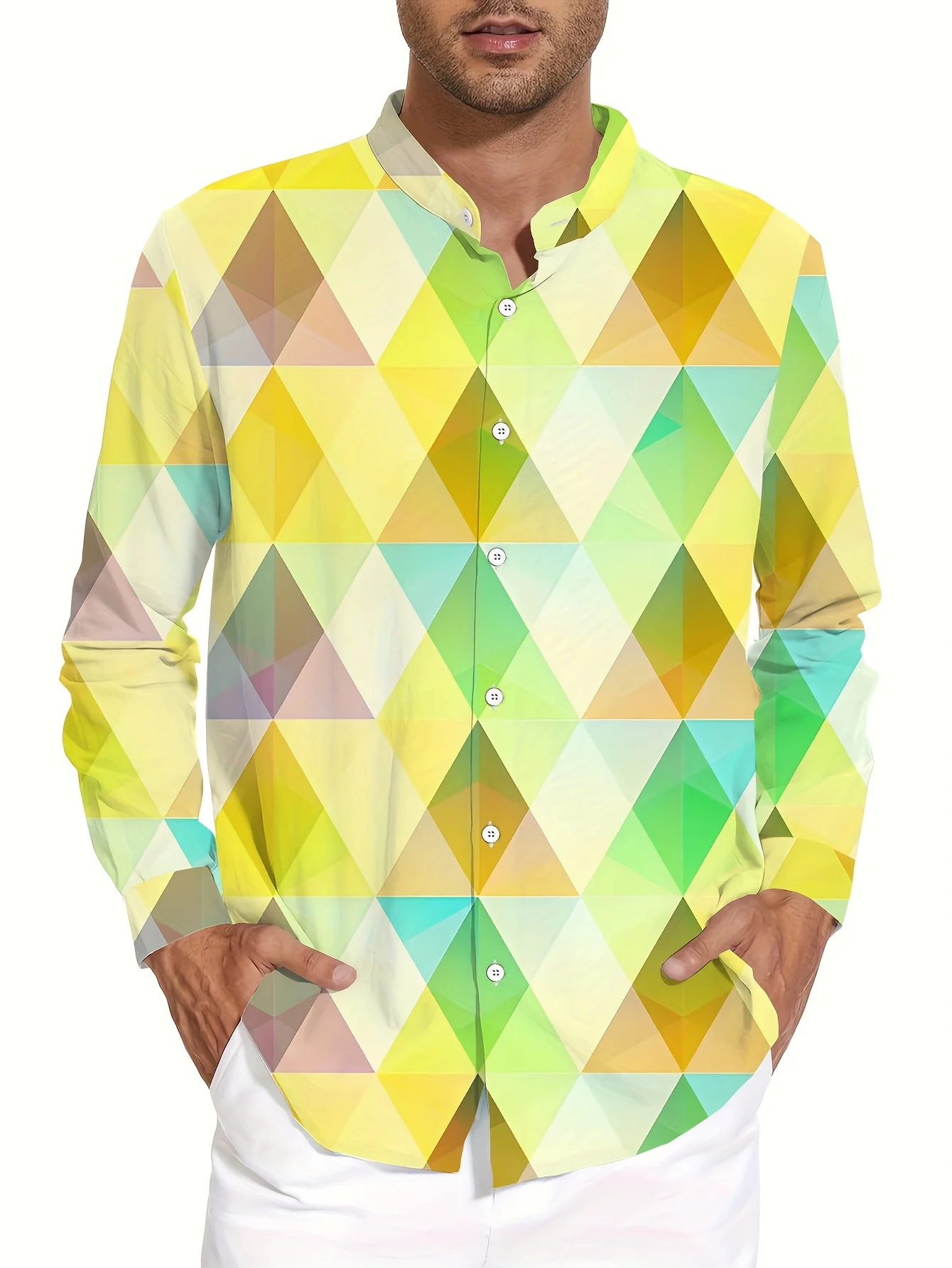 Men's spring and autumn casual long-sleeved shirts, handsome, fashionable and versatile new top