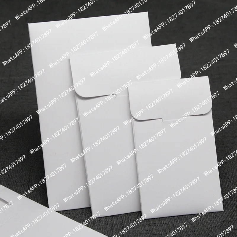 100pcs Classical White Kraft Blank Mini Paper Envelopes Wedding Invitation Credit Cards Checks Tickets Jewelry Gift Envelope