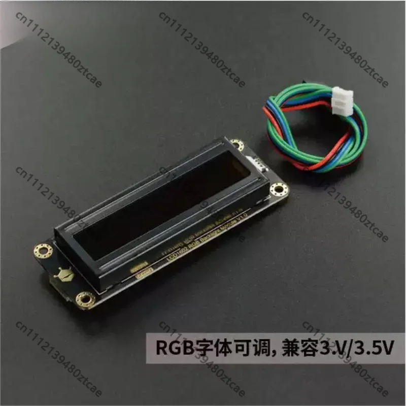 Gravity I2C LCD1602 V2.0 RGB Color Backlight Screen Module, 16x2 Text Display Accessory for Maker Electronic Experiment