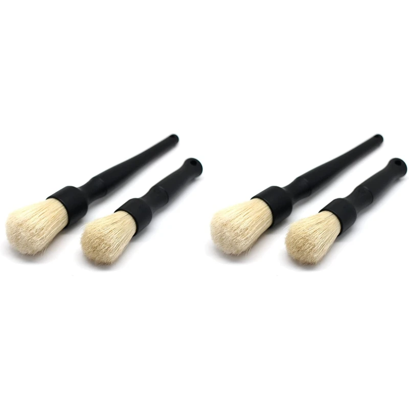 

2X Automobile Eye Shadow Brush Set, Gap Brush, Detail Brush, Cleaning Brush, Beauty Brush, Vehicle Cleaning Tool.