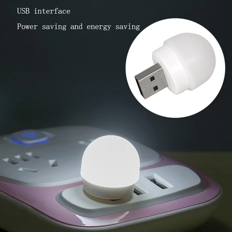 Lampu Malam USB Mini Portabel Lampu Baca Bohlam Lampu Meja LED Plug-In Mata untuk Perlindungan untuk Kantor Rumah Meja