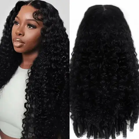 Burmese Curly Hair Wigs 7x6 Glueless Lace Frontal Wig With Spiral Ends 220 Density Raw Human Natural Hair Hd Lace Front Hair Wig