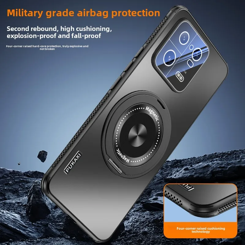 magnetic phone case For Xiaomi 13 pro 13 bracket fuel injection Cooling back cover 360° swivel stand