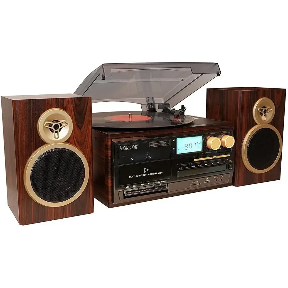 Speakers Dvd Shelf for Music Cds Organizer Cart SAT BT-28SPM Cd Cabinet CD / Cassette Player Built-in Tablets 2 Separate Stereo