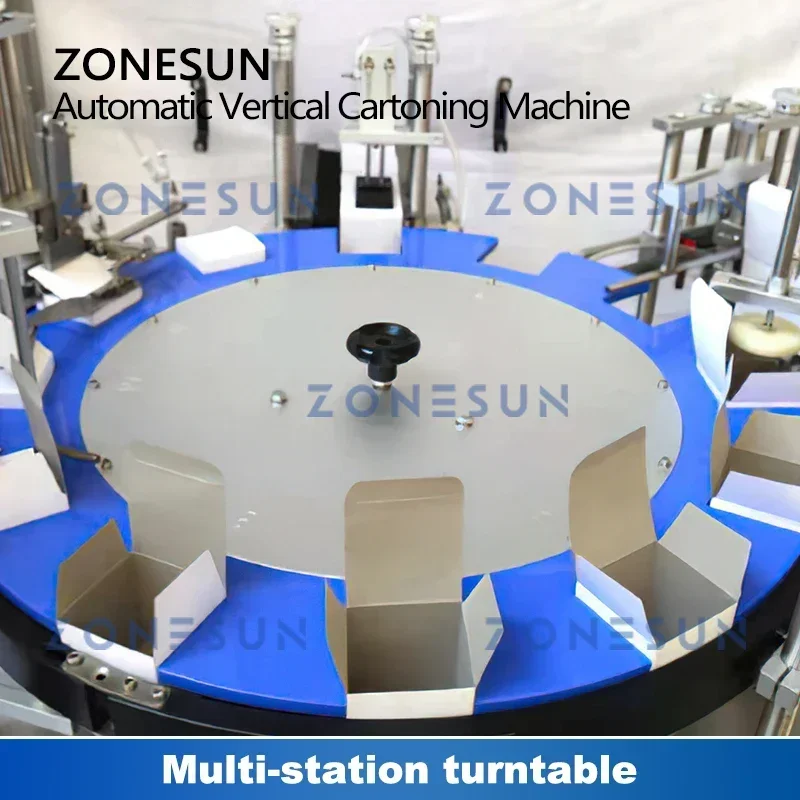 ZONESUN ZS-ZHJ50D Automatic Cartoning Machine for Cosmetic Bottles, Tubes & Hand Cream Packaging