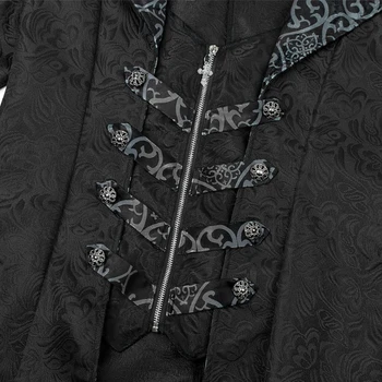 Men's Burgundy Medieval Jacquard Trench Coat 4 2026 Burgundy Medieval Jacquard Trench Coat for Men,Vintage Gothic Dark Men's Jacket ,Halloween Cosplay Performance Costume Men 4