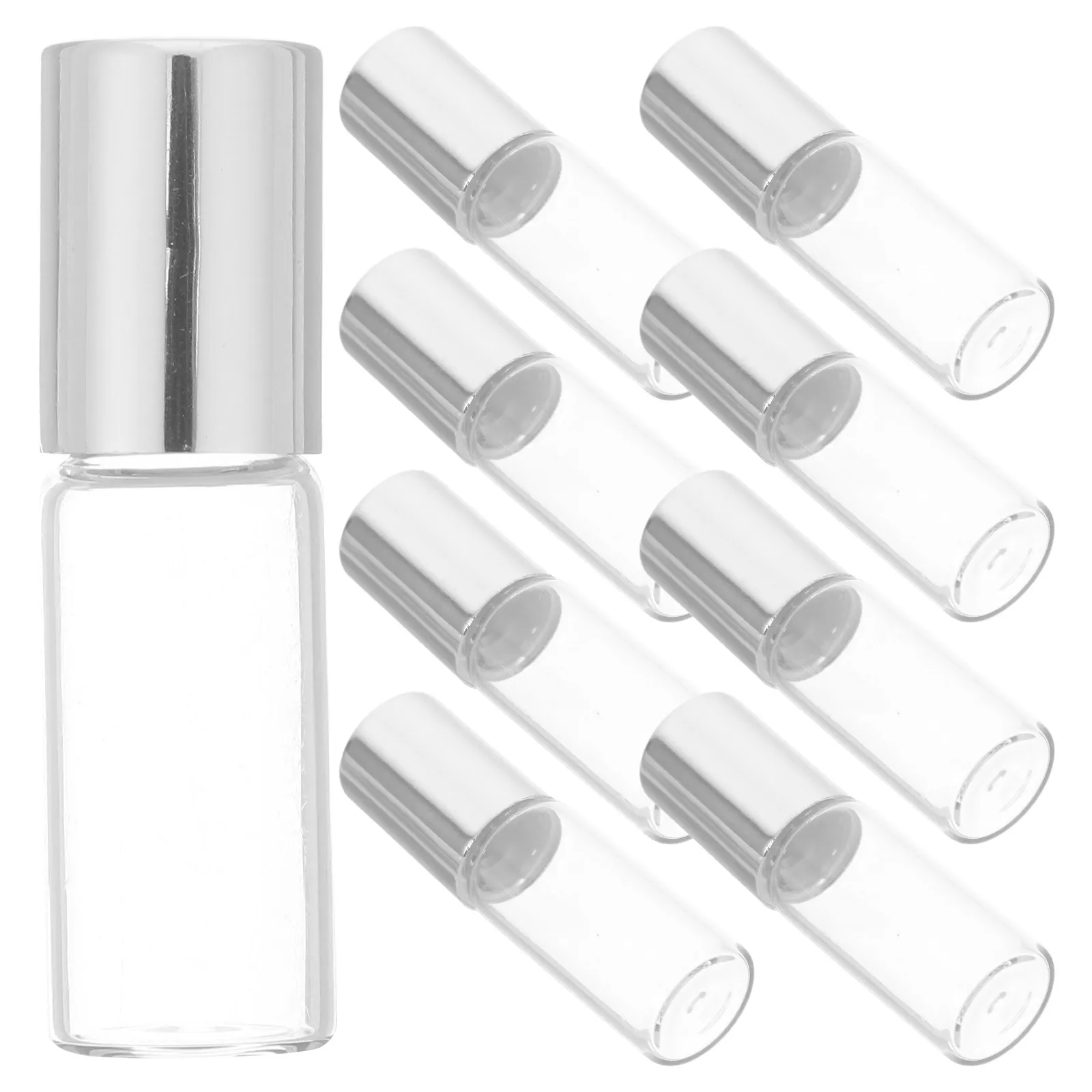 

10Pcs 5ml Glass Roller Bottles for Essential Oils Perfume Travel Containers Durable Refillable Mini Vials Roller Perfume Bottles