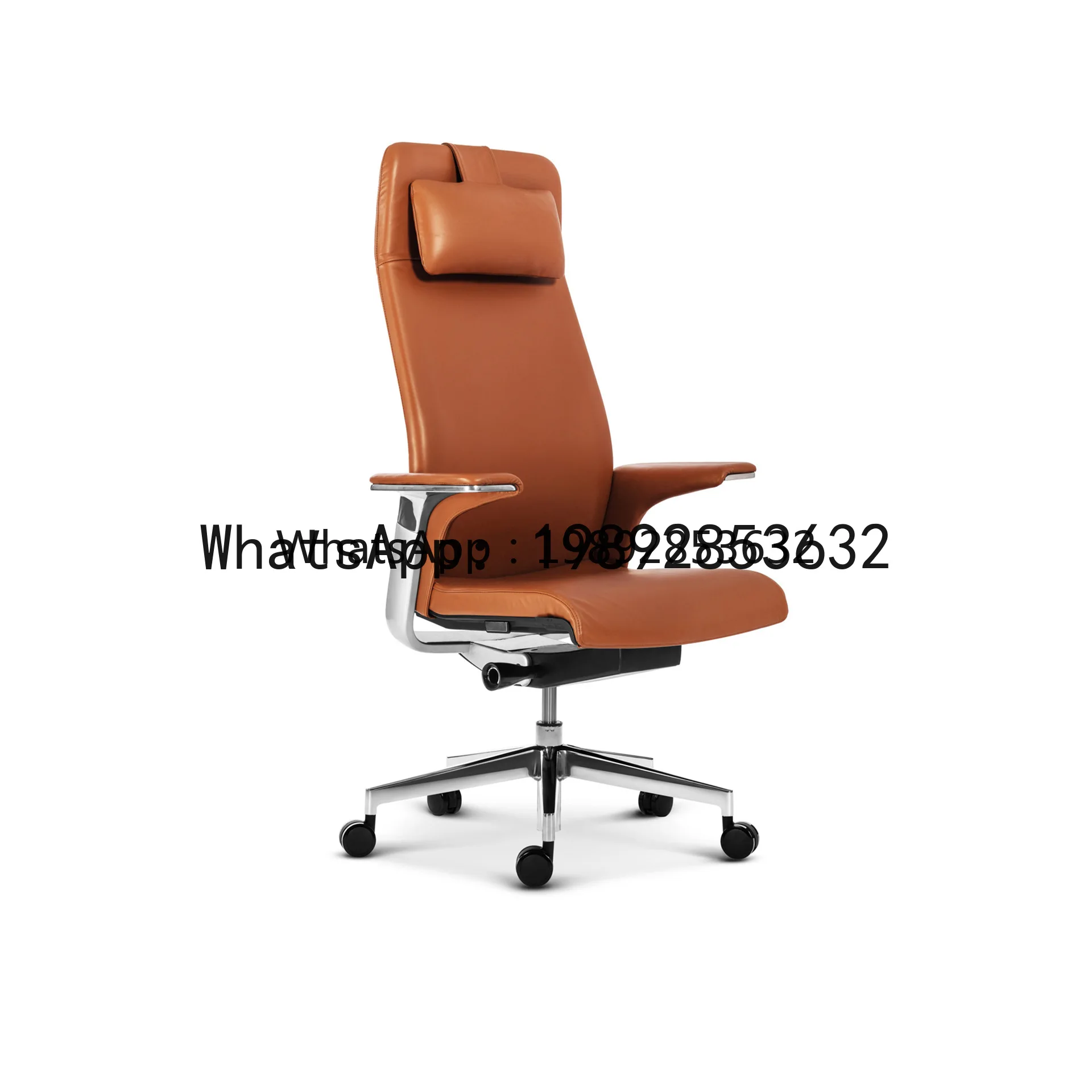 Executive Office Leather Chair High Back CEO Work Chair Business Meeting Negotiation  Home Study Adjustable Swivel Chair