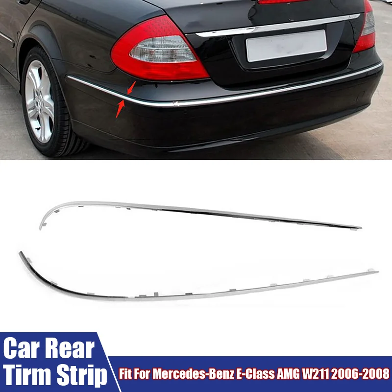 

Car Exterior Accessories Rear Bumper Chrome Trim Strips Fit For Mercedes-Benz E-Class AMG W211 2006-2008 #2118852721, 2118852821