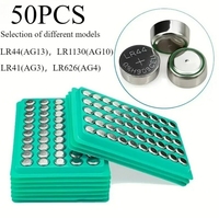 50Pcs1.55V AG13 LR44 Button Battery AG10AG4 AG3 LR1130 LR41 377 LR626 Alkaline Battery Pila Cell Coin Watch Toys Remote Batter