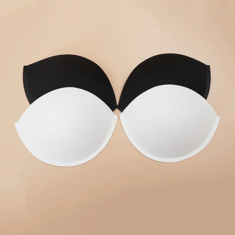 1pair Black White Semicircular Chest Bra Pad Widen Edge Bra Cups Pads DIY Underwear Wedding Dress Sew Accessories