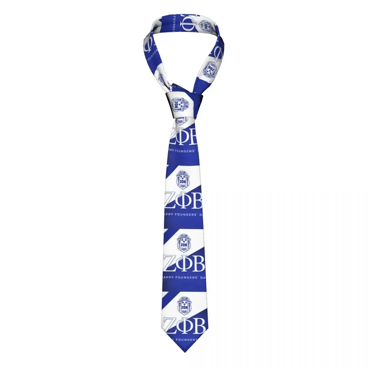 Custom Zeta Phi Beta Greek Letter 1920 Tie Men's Formal Silk ZOB Neckties for Business