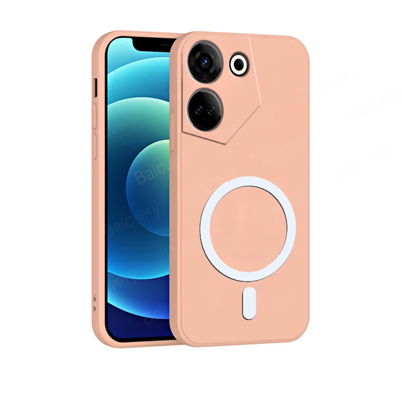 for Tecno Camon 20 Pro 5G 4G Camon 20Premier 5G Phone Case Candy Color Soft TPU Silicone Full Protective Cover Wireless Charging