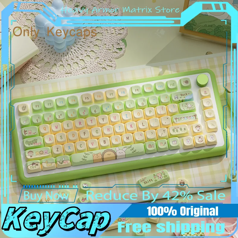 

Forest Call Theme Keycaps 112 Key Mca Profile Pbt Mechanical Keyboard Cute Anime Games Cartoon Office Collection Gift Keycaps