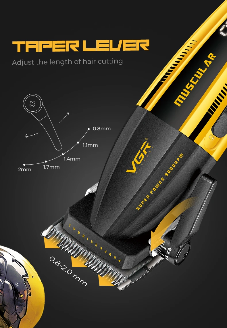VGR Haarschneider Professionell Haarschneidemaschine Elektrisch Haarschneidemaschinen Kabellos Friseur Haarschnitt Wiederaufladbar Trimmer für Männer V-285 – Detail 6